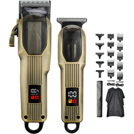 Wiederaufladbarer elektrischer Haarschneider ZCC217-301, Hellgold + Stoffkamm inklusive