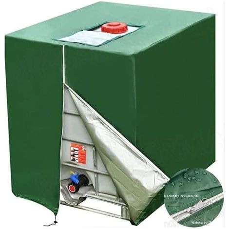 Plane für 1000-Liter-Tank, Sonnenschutzplane für IBC-Regenwassertank, staubdicht, UV-beständig, Schutzabdeckung, Schutzplane (116 x 100 x 120 cm) (1/5)