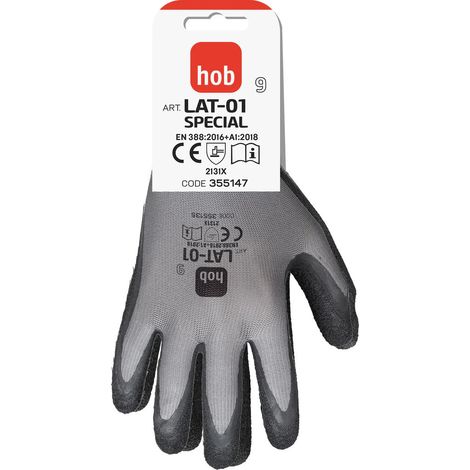 Neri Safety Arbeitshandschuhe LAT-01 Polyester und Latex Gr.9 - 12 Stück