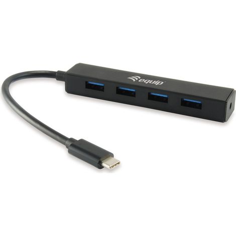 Equip 128954 Schnittstellen-Hub USB 3.2 Gen 1 (3.1 Gen 1) Type-C 5000 Mbit/s Schwarz (1/4)