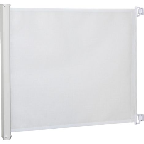 Barrera para perros, ancho ajustable, fácil instalación, BLANCA, 115 x 82,5 cm (1/2)