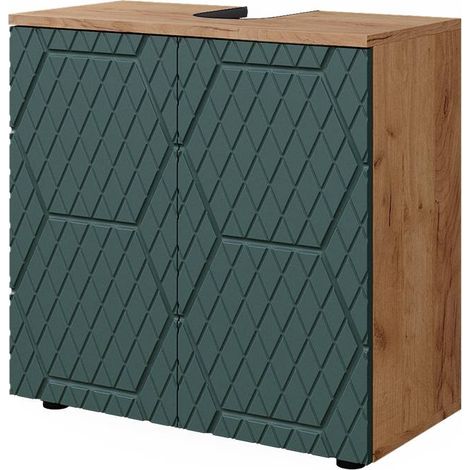 Meuble sous lavabo Irma, Vert, 60 x 59 cm, Vicco