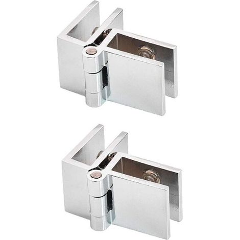 2 PCS 90 degrés clip de porte en verre charnière sans verre de perçage à charnière en verre pour épaisseur de verre 5mm - 8mm (1/5)
