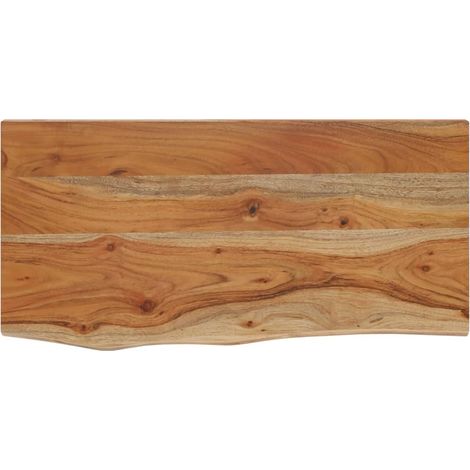 Étagère murale rectangulaire massif acacia bordure assortie