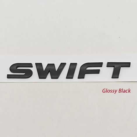 (SWIFT Noir) - Convient pour l'emblème avant et le logo arrière du coffre de la voiture SUZUKI Swift ABS, autocollant 3D avec lettres décoratives modifiées