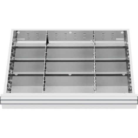 STIER Schubladeneinteilung Metalleinteilung BLH 75 mm Innenmaß 600x450 mm 12 Fächer 6 x TW 175
