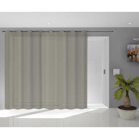 Voilage à œillets Noémie 280x250 taupe