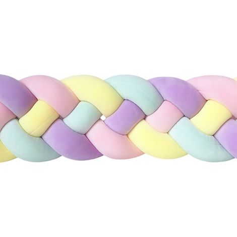 pelote tressée à quatre brins, nouée et tissée, pour oreiller de lit ou bande anti-collision pour enfants (1/4)