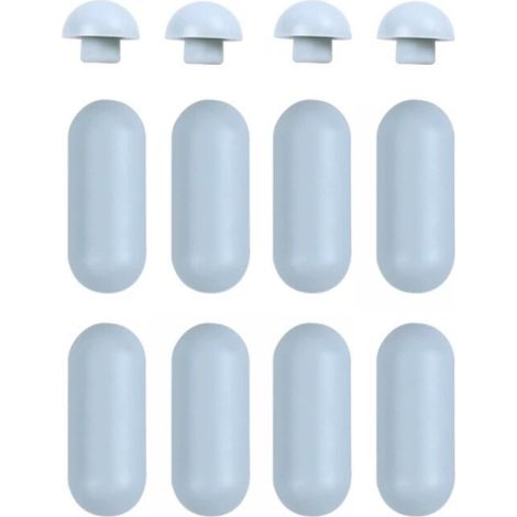 Universeller WC-Sitzpuffer, 8 Sitzpolster, 4 Deckelpolster, grau (1/5)