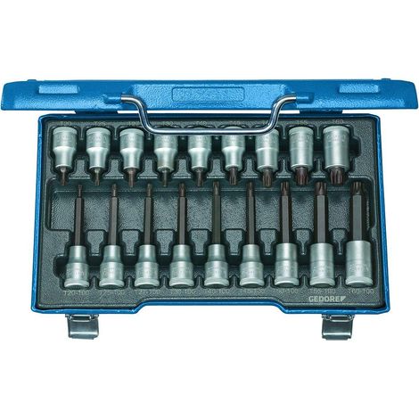 Caja llaves de empalme 1/2"18 unidades T20-60 Gedore (1/3)