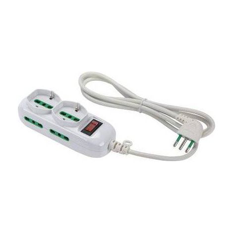 2,0 x MULTIPRESA BIPASSO SCHUKO + TERMICO TRIAX FME