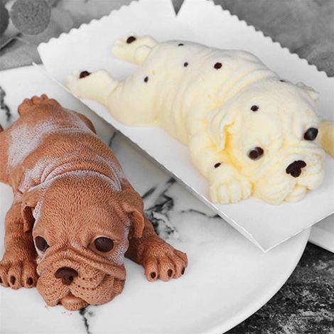 Silikonform für Hunde, 3D-Shar-Pei-Hundeform, DIY-Kuchendekoration, Mousseform, niedliche Schokoladen-, Gelee-, Eiscreme- und Fondantformen (1/3)