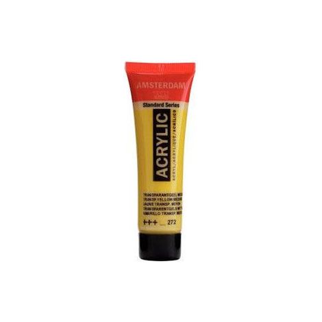 Peinture acrylique - Amsterdam - Standard - Jaune Transparent Moyen - 20 Ml - Mixte (1/2)