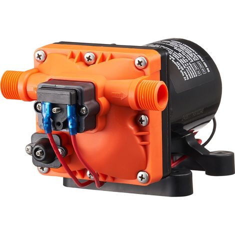 Pompe à membrane 12 V, débit de 3 GPM (11,36 L/min), pompe à eau 12 V CC à 4 chambres avec pressostat automatique, pression réglable de 2,7 à 6,9 bar (40 à 100 PSI), orifice MNPT de 12,7 mm (1/2") (1/5)