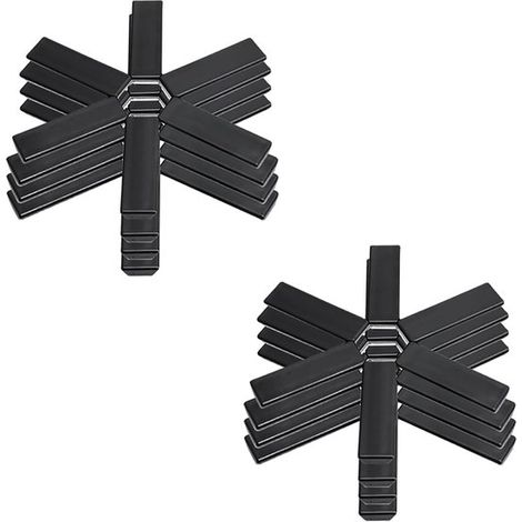 Pièces - Dessous de plat - Tapis résistants à la chaleur - 19 x 19 cm - Matériau ABS - Pliable - Résistant à la chaleur - Antidérapant - Durable - Lavable - Design élégant - Convient aux casseroles, p (1/5)