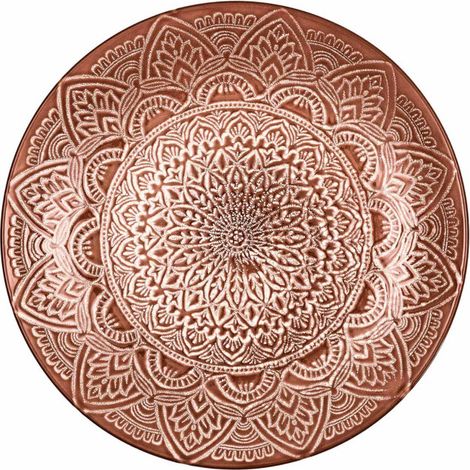 Lot de 6 Assiettes Plates "Sahara" 27cm Terracotta (1/5)