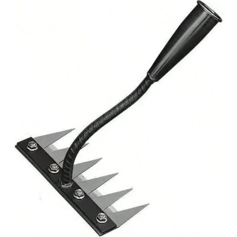 Rateau Jardin, Râteau De Désherbage avec des Gants, Rateau De Jardin en Acier Au Carbone,Outils De Râteau à Main, Outil Jardinage pour Désherbage Ameublissement du Sol Semis (6 Dents) (1/3)