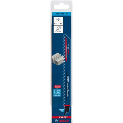 Hoja de sierra de calar para concreto aireado Expert Longitud 225 mm Ancho 19 mm TPI 3 8.5 mm 1 Unidad (1/3)