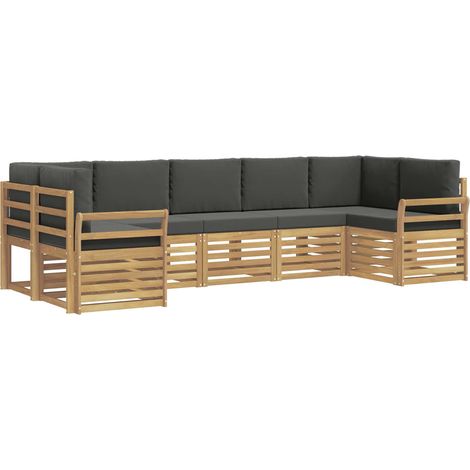 Ensemble de canapés d'extérieur 7 pc Blanc et anthracite vidaXL