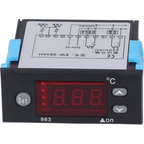 Thermostat régulateur température chauffage refroidissement multifonction double sonde AC220V (1/5)