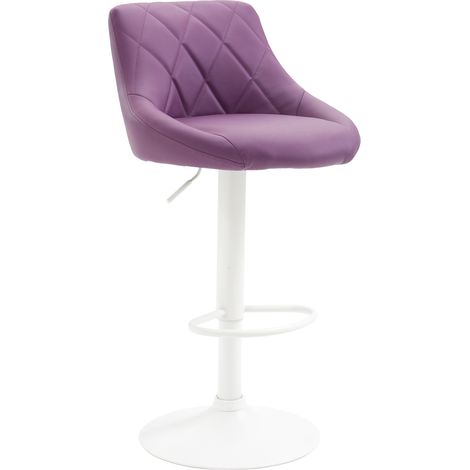 Barhocker Lazio Kunstleder lila weiß (1/4)