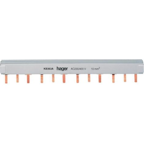 Hager barretta cablaggio a puntale 2p 63a 24m  kb263c