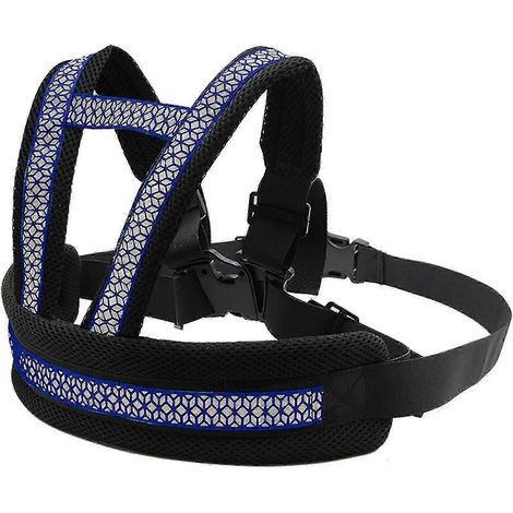 Harnais de moto enfant avec ceinture de sécurité réglable et bande réfléchissante, bleu foncé (1/4)