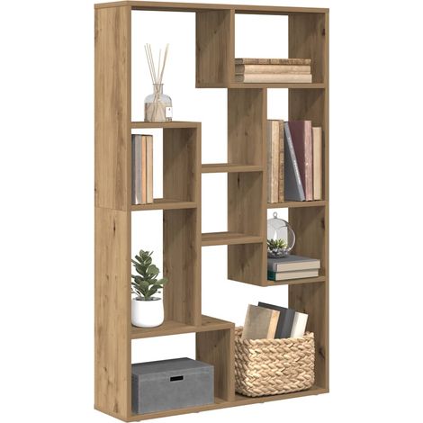 Bibliothèque-Étagère de Rangement chêne artisanal 72x20x120 cm bois d'ingénierie 100467 (1/5)