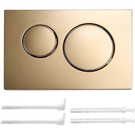 Spülplatte mit Spülhebelset und Montagerahmen, Goldbeschichtung
