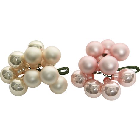 Grappolo decorativo di Natale rosa e rosa tenue colori assortiti ø2 cm (1/2)