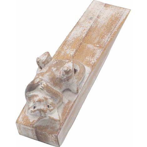 Cale-porte sculptée à la main - Chaton- Vendu par 1 (1/4)