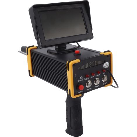Détecteur de métaux GR6000, affichage jaune, profondeur 15 m, portée 1000 m, scanner, alimentation 100-240 V, prise américaine (1/5)