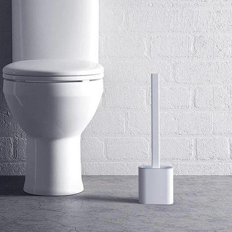 SPAZZOLINO WC BIANCO: Scopino WC ultra-igienico in silicone flessibile