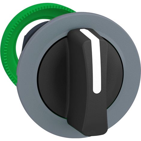 Harmony XB5 tête bouton tournant diam. 22 col flush grise 3 pos à rap noir SCHNEIDER ZB5FD8C0