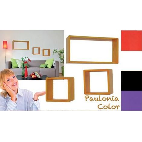 Set 3 Mensole da Parete decorative Rettangolari decò 3 misure 4 Colori (1/2)