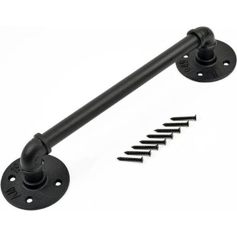 Main Courante en Fer Forgé pour Escalier – Rampe de Sécurité Intérieure et Extérieure – Adaptée aux Enfants et Personnes Âgées – 30 cm (1/5)