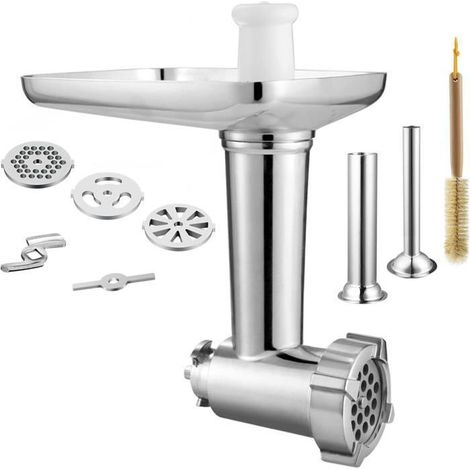 Accessoire pour hachoir à viande. Convient aux robots culinaires Kenwood Chef (KVC, KVL, KCC) et kMix (KMX), avec 2 tubes de remplissage. (1/4)