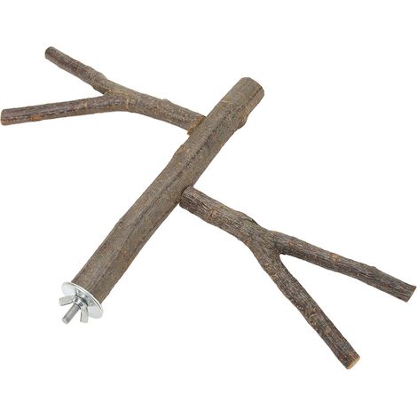 Perchoir en bois pour perchoirs, perchoir sans danger pour griffes, jouet de cage pour perroquets, perruches et inséparables. (1/5)
