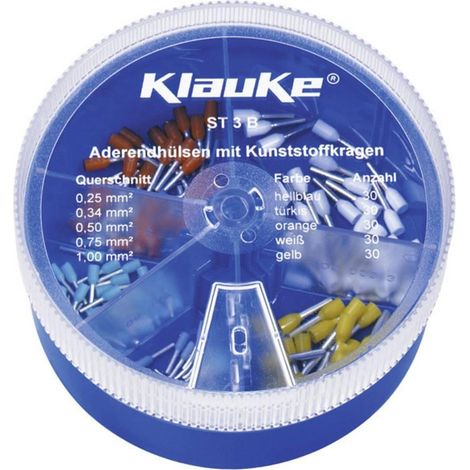 Klauke Surtido 150 terminales de engarce azul claro