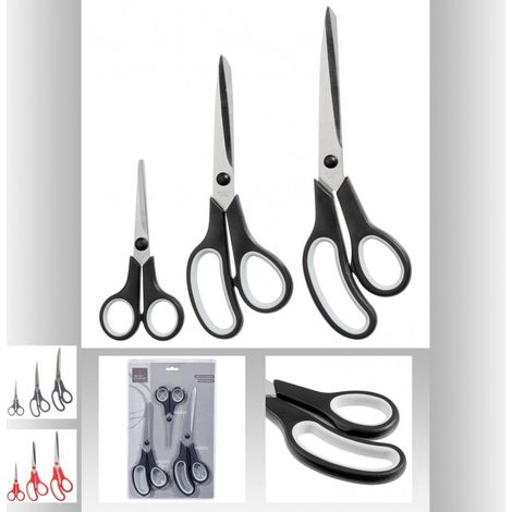 Lot de 3 Ciseaux "Multi-Usages" 25cm Gris (1/4)