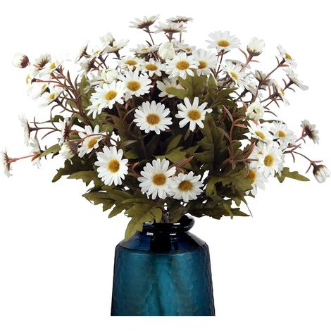 Marguerite Artificielle - 36 cm - Tige Flexible En Fil D'acier - Fleur En Soie Réaliste - Décoration Maison Bureau Mariage Noël - Lot De 2 (1/5)