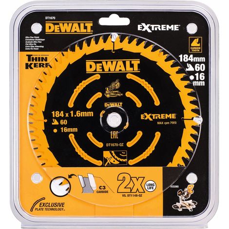 DeWALT - Sägeblatt 184x16 mm, 60 Zähne DT1670