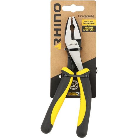 Pince universelle 180 mm à manche coudé - Fabriqué en Acier (Chrome Vanadium) - Coupe (1/5)