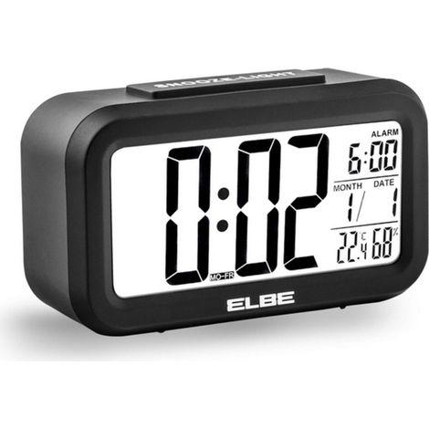 Radio Reloj Despertador Digital ELBE RD668N Negro (1/5)