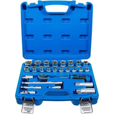Coffret de Douilles à Profil Ondulé 10 mm (3/8) - 26 pcs - Polyvalence et Précision, Acier, Cliquet 3/8 - D-Work