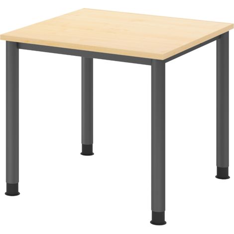 bümö Schreibtisch Serie-H Gestell: Graphit Quadrat: 80 x 80 cm