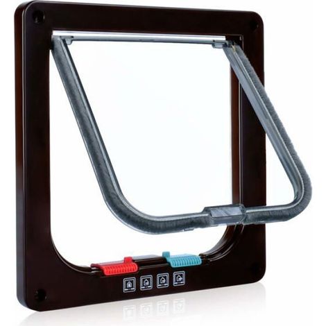 Porte pour animaux de compagnie 4 voies améliorée 197x19x53 cm 035 kg verrouillage manuel éco-énergétique facile à installer et (1/4)