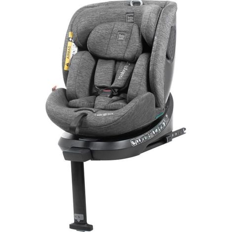 Autokindersitz - BABYAUTO - CORE - Gruppe 0/1/2/3 - 40 / 150 cm - I-Size - Isofix - Drehbar - Neigbar - Sitzverkleinerer - Grau