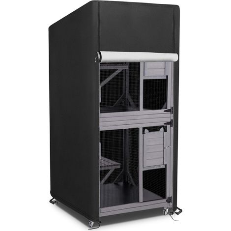 Housse de protection pour cage à chat en tissu 210D, étanche anti-poussière, pour extérieur et intérieur,63.563.5158cm (1/5)