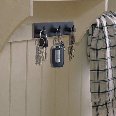 Handtuchhaken – Handtuchhalter – Selbstklebende Haken – Kein Bohren erforderlich – Geeignet für Bad und Küche – Schwarz – 2 Stück (1/4)